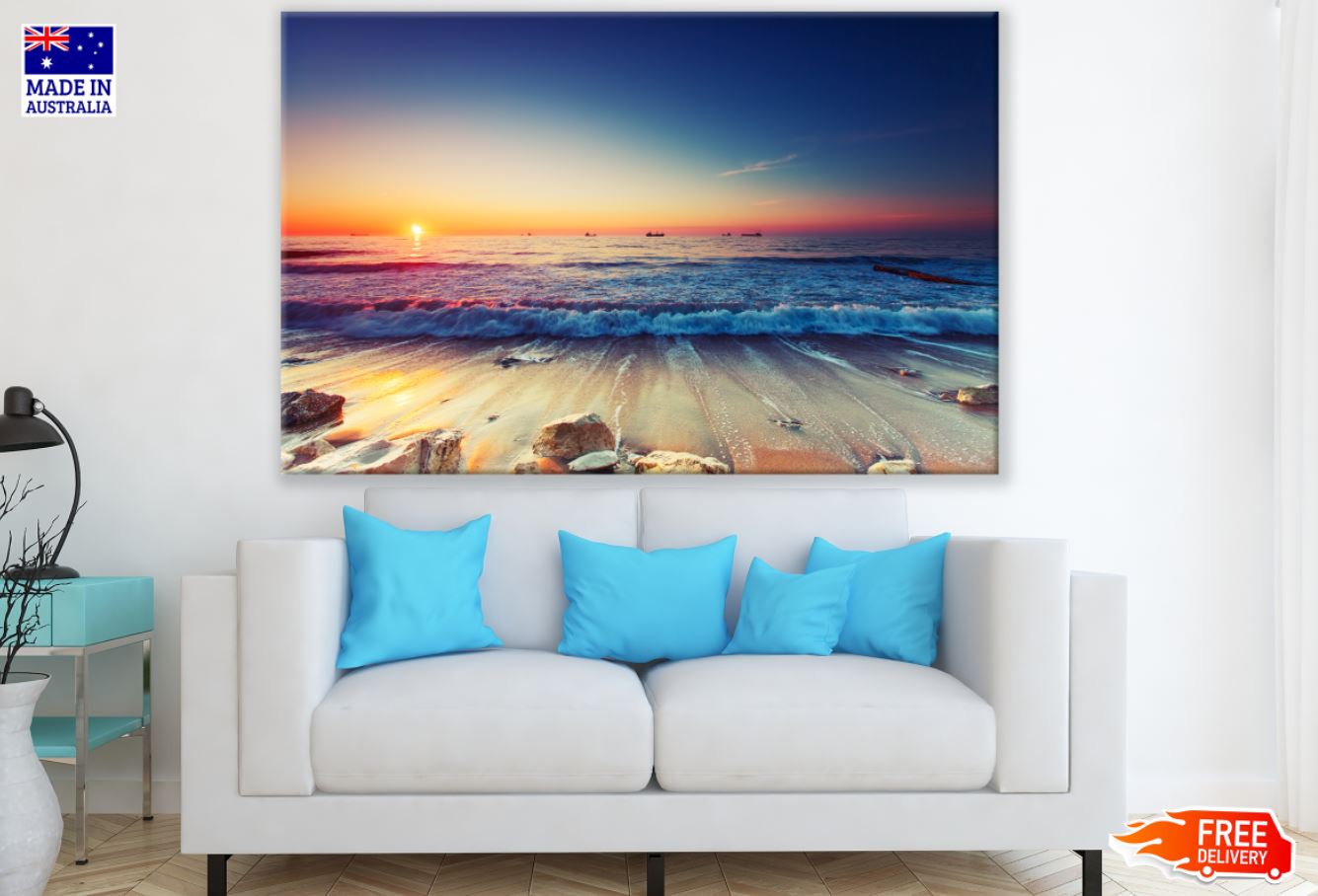 Sea Sunset Scenery Photograph Print 100% Australian Made