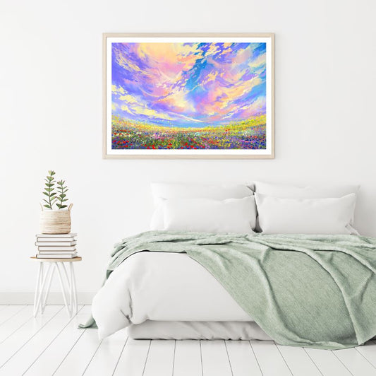 Colorful Flowers Watercolor Paint Home Decor Premium Quality Poster Print Choose Your Sizes