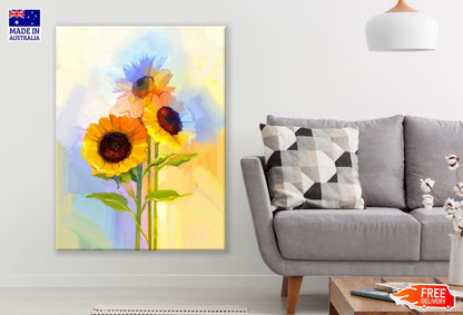 Colorful Flowers Watercolor Paint Print 100% Australian Made