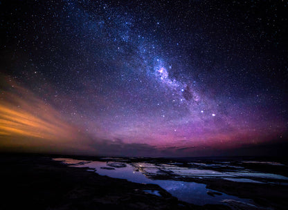 Milky Way View Over Mountains Home Decor Premium Quality Poster Print Choose Your Sizes