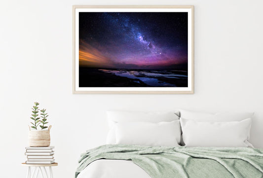 Milky Way View Over Mountains Home Decor Premium Quality Poster Print Choose Your Sizes