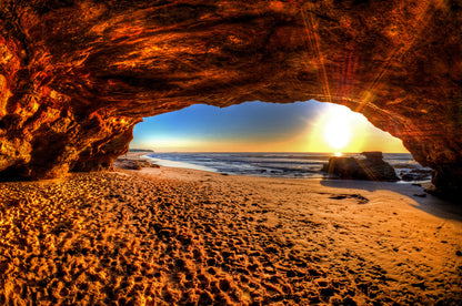Sea Rock Cave Sunset Photograph Print 100% Australian Made