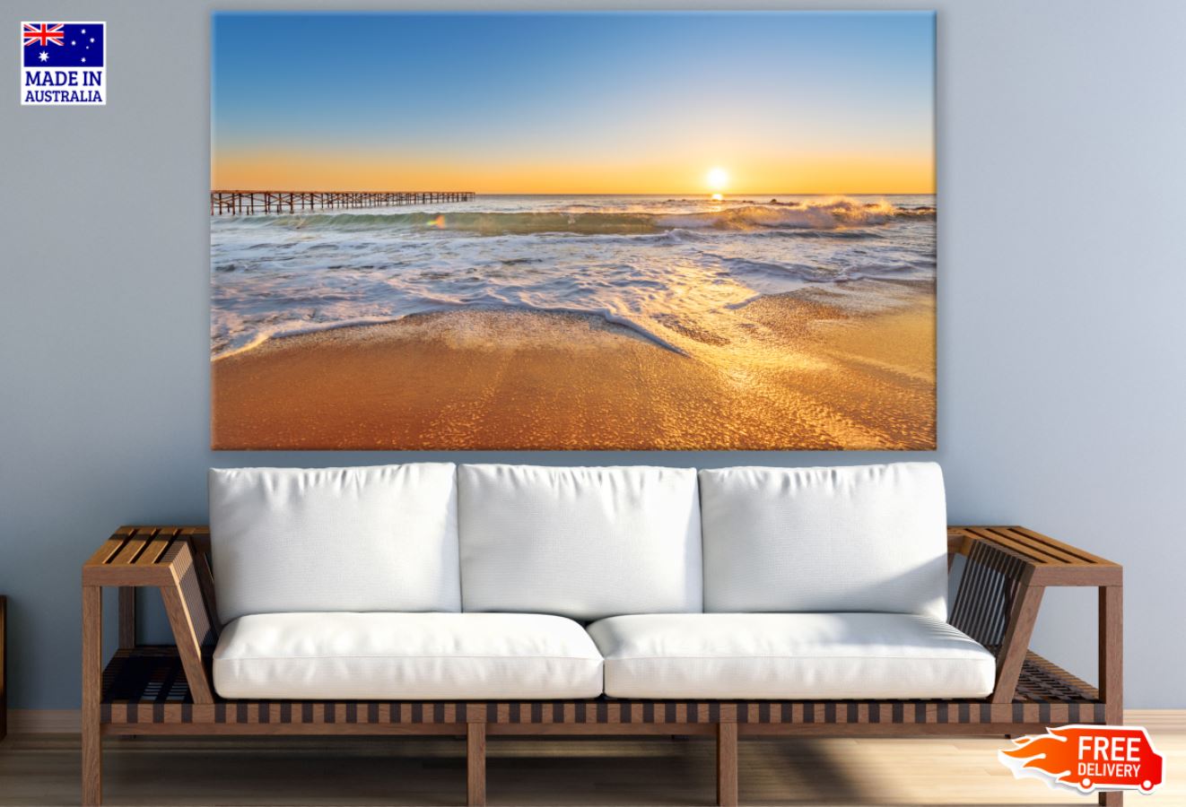 Sea Sunset Scenery Photograph Print 100% Australian Made