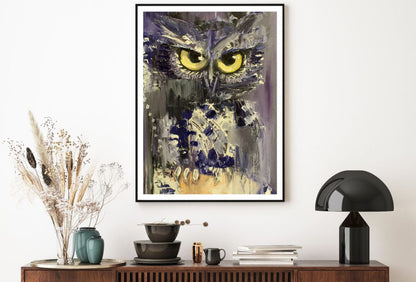 Owl Portrait Oil Painting Home Decor Premium Quality Poster Print Choose Your Sizes