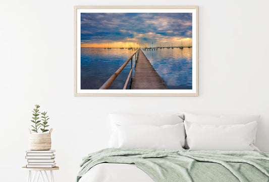 Wooden Pier Over Lake Photograph Home Decor Premium Quality Poster Print Choose Your Sizes