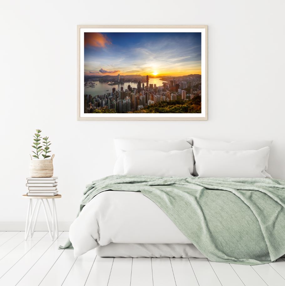 City Sunset Scenery Photograph Home Decor Premium Quality Poster Print Choose Your Sizes