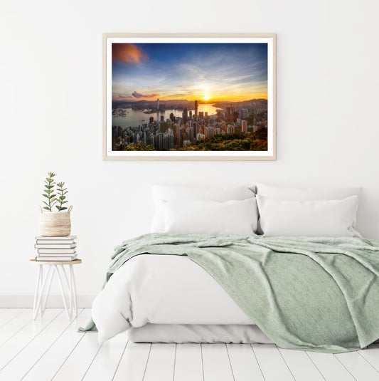 City Sunset Scenery Photograph Home Decor Premium Quality Poster Print Choose Your Sizes