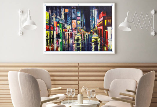 Colorful City Oil Painting Home Decor Premium Quality Poster Print Choose Your Sizes