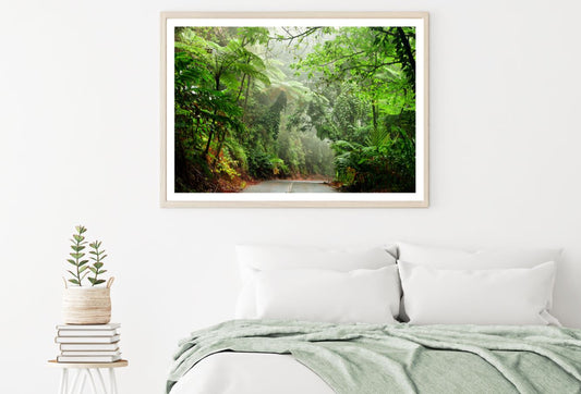 Road in Forest Scenery Photograph Home Decor Premium Quality Poster Print Choose Your Sizes