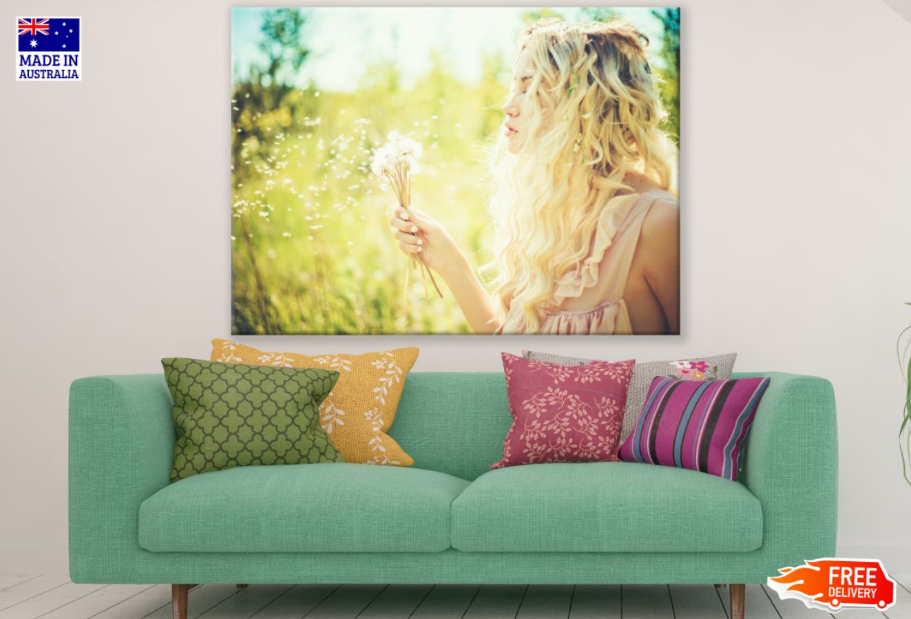 Girl with Flowers Photograph Print 100% Australian Made