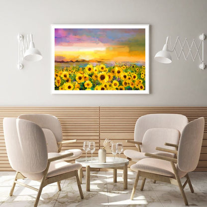 Sunflowers Field Oil Painting Home Decor Premium Quality Poster Print Choose Your Sizes