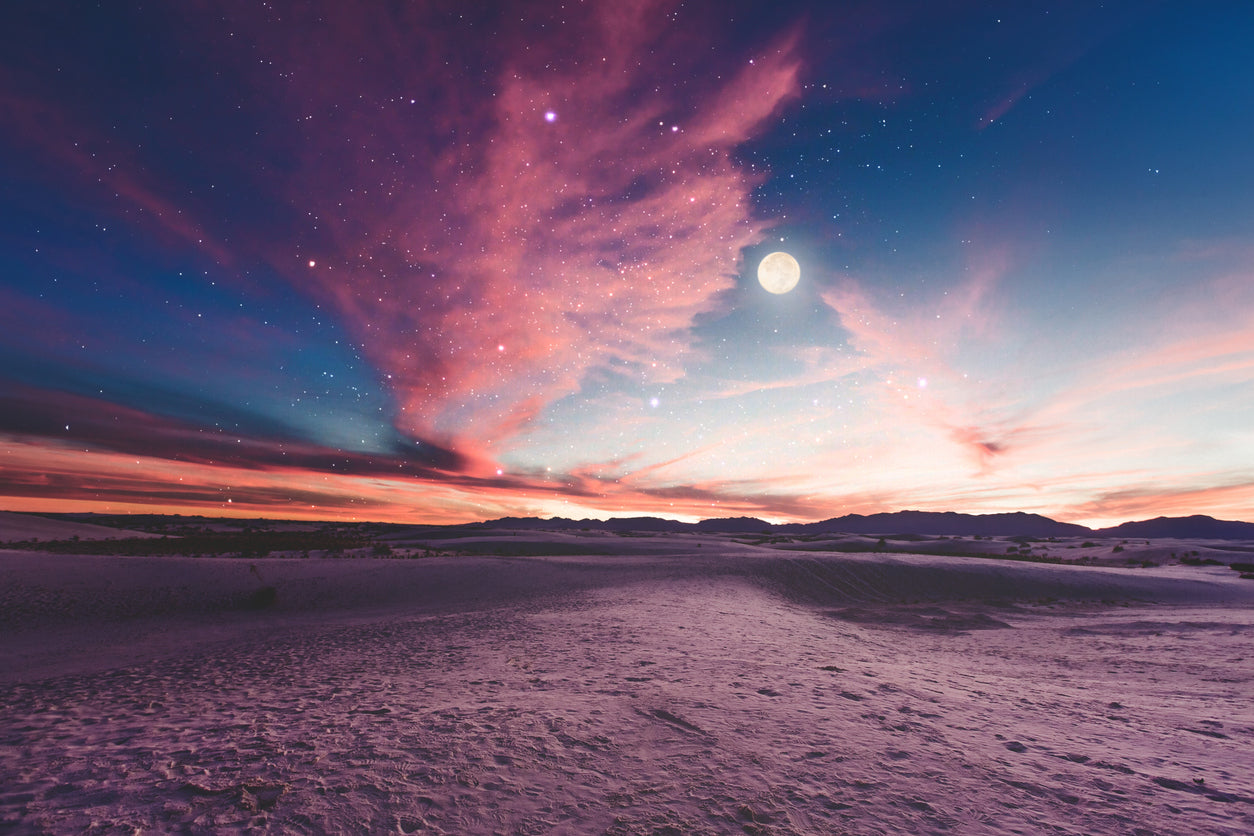 Desert night Scenery Photograph Home Decor Premium Quality Poster Print Choose Your Sizes
