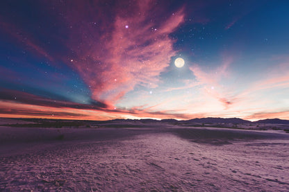 Desert night Scenery Photograph Home Decor Premium Quality Poster Print Choose Your Sizes