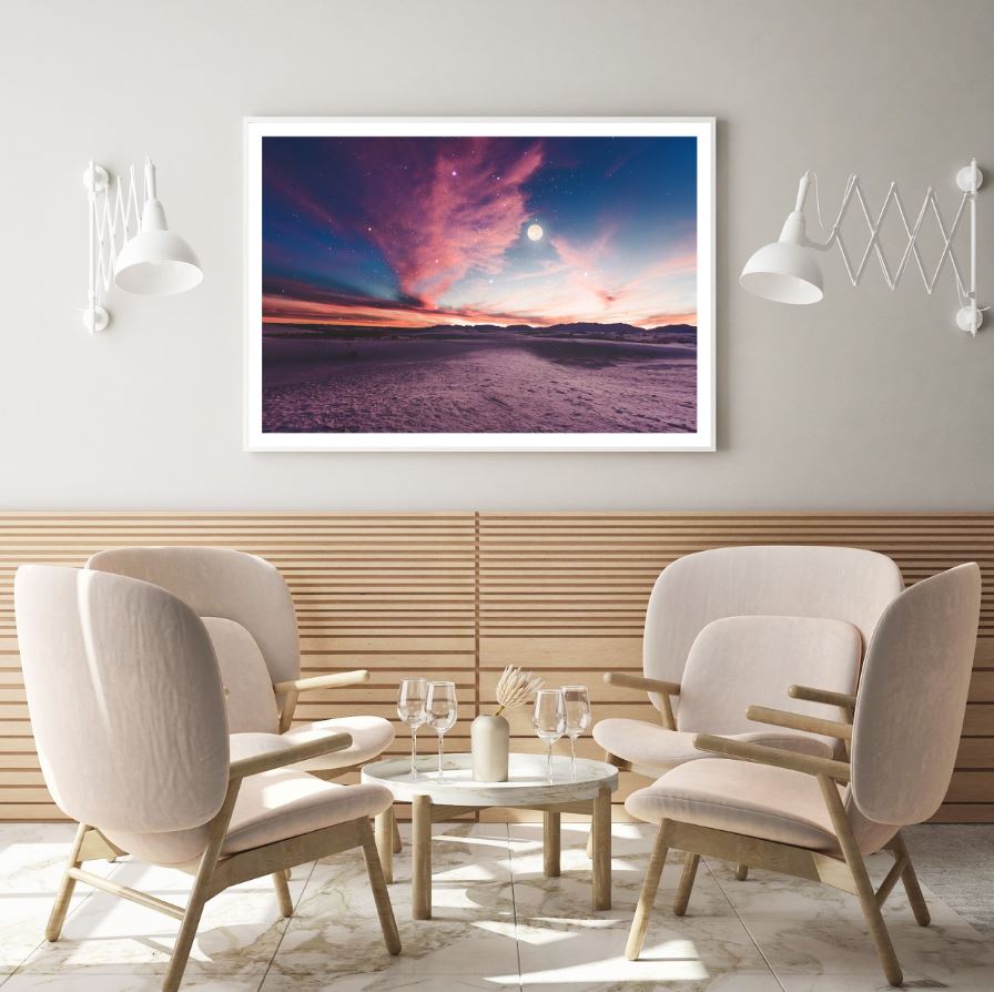 Desert night Scenery Photograph Home Decor Premium Quality Poster Print Choose Your Sizes