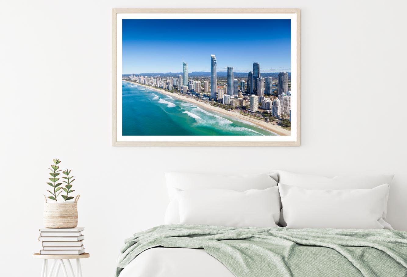 City & Sea Scenery Photograph Home Decor Premium Quality Poster Print Choose Your Sizes