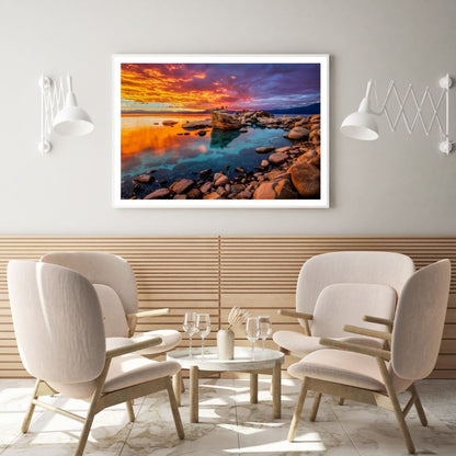 Sea Sunset Scenery Photograph Home Decor Premium Quality Poster Print Choose Your Sizes