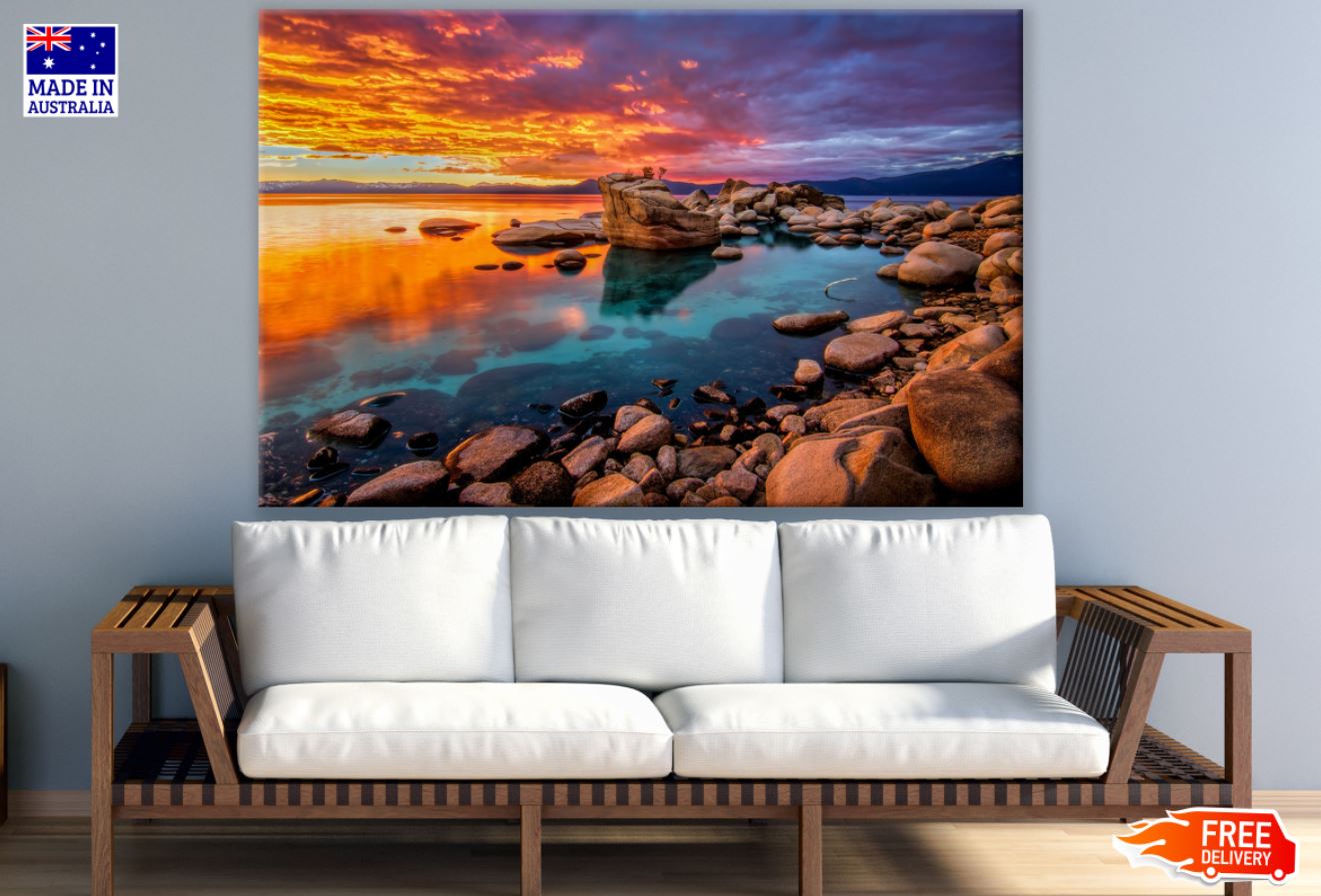 Sea Sunset Scenery Photograph Print 100% Australian Made