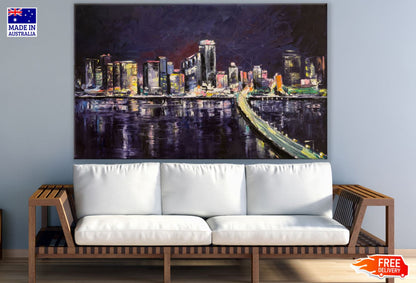 Colorful City Oil Painting Print 100% Australian Made