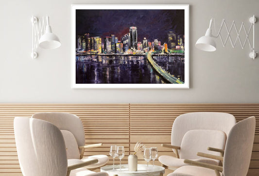 Colorful City Oil Painting Home Decor Premium Quality Poster Print Choose Your Sizes