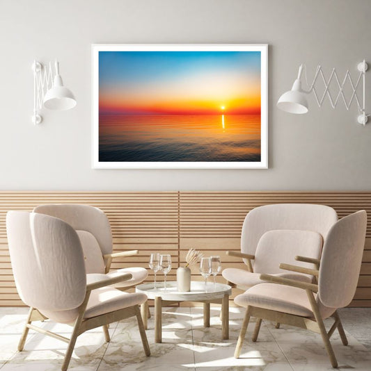 Sea Sunset Scenery Photograph Home Decor Premium Quality Poster Print Choose Your Sizes