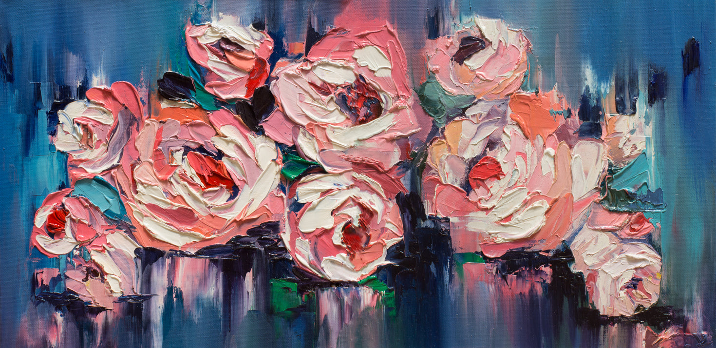 Colorful Flowers Oil Painting Print 100% Australian Made