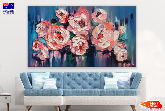 Colorful Flowers Oil Painting Print 100% Australian Made