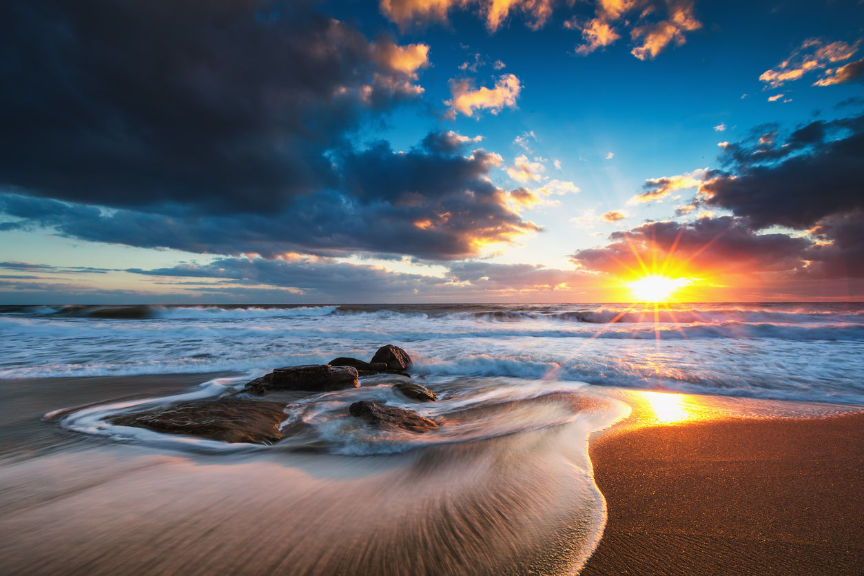 Sunset Sea Scenery Photograph Home Decor Premium Quality Poster Print Choose Your Sizes