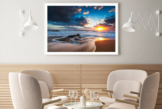 Sunset Sea Scenery Photograph Home Decor Premium Quality Poster Print Choose Your Sizes