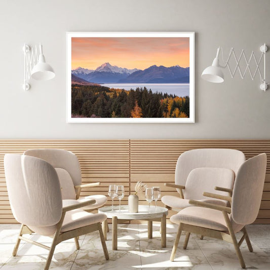 Lake Mountain & Forest Photograph Home Decor Premium Quality Poster Print Choose Your Sizes
