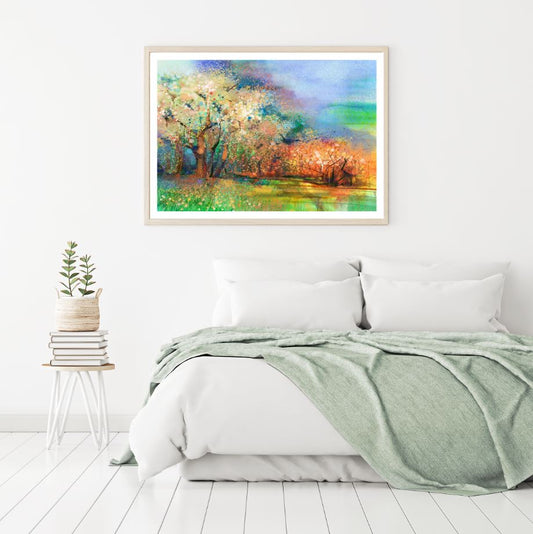 Colorful Trees Oil Painting Home Decor Premium Quality Poster Print Choose Your Sizes