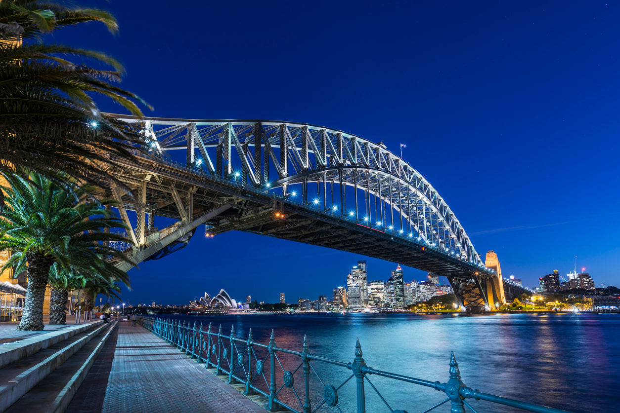 City Bridge Night Photograph Print 100% Australian Made