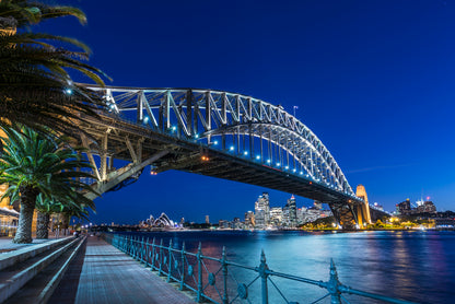 City Bridge Night Photograph Print 100% Australian Made