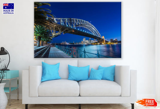 City Bridge Night Photograph Print 100% Australian Made