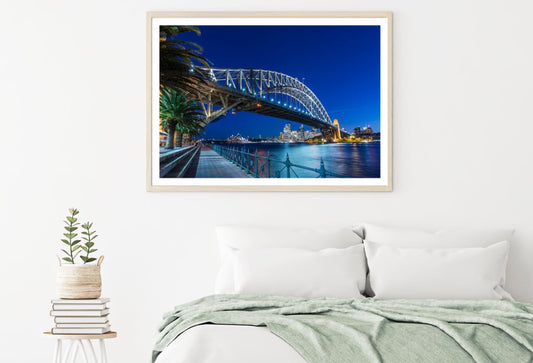 City Bridge Night Photograph Home Decor Premium Quality Poster Print Choose Your Sizes