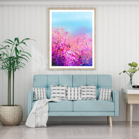 Colorful Flowers Watercolor Paint Home Decor Premium Quality Poster Print Choose Your Sizes