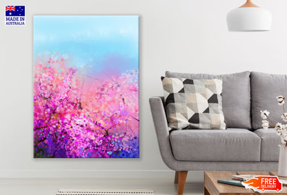 Colorful Flowers Watercolor Paint Print 100% Australian Made
