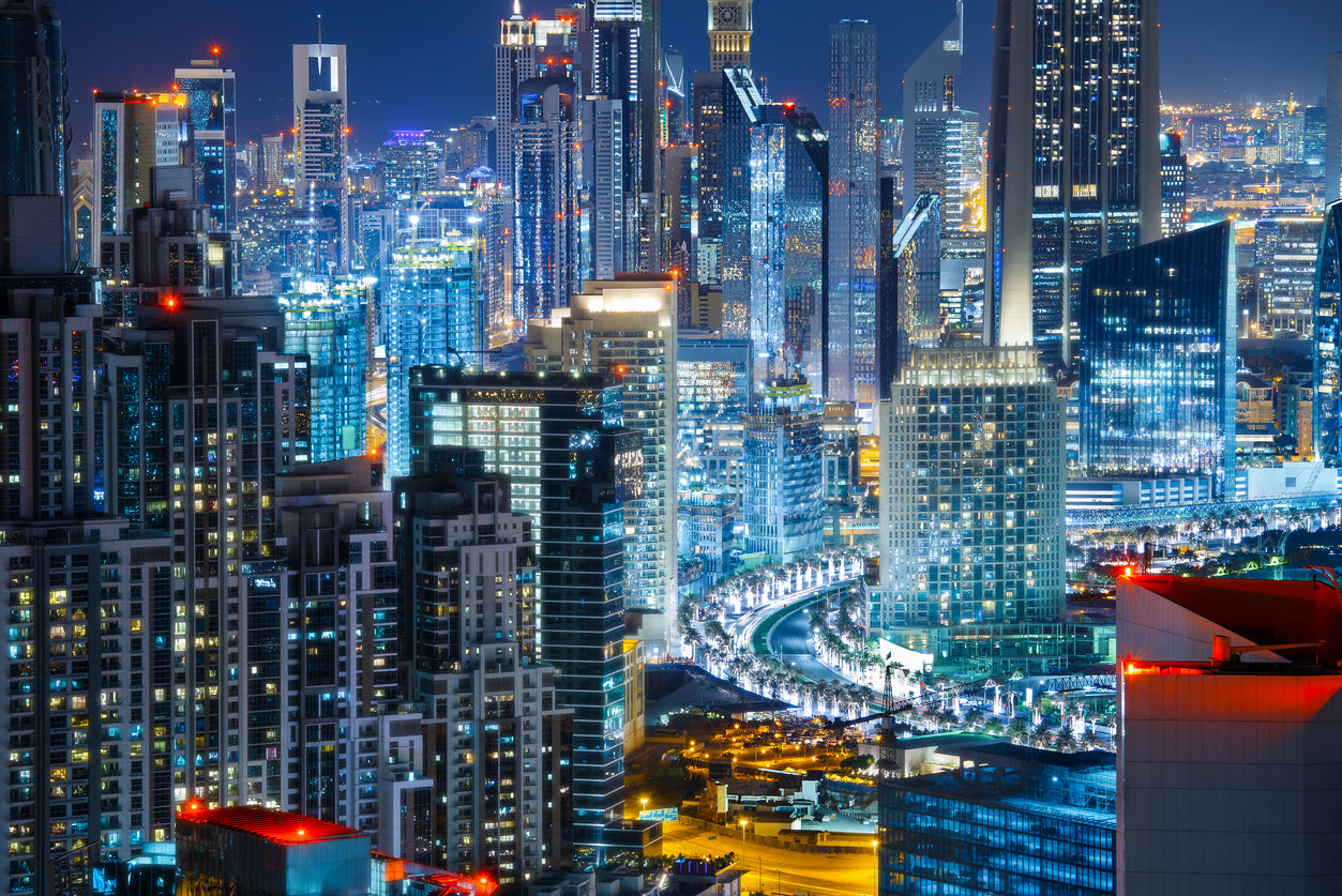 City Night View Photograph Home Decor Premium Quality Poster Print Choose Your Sizes
