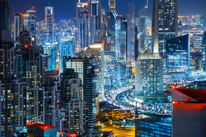 City Night View Photograph Home Decor Premium Quality Poster Print Choose Your Sizes