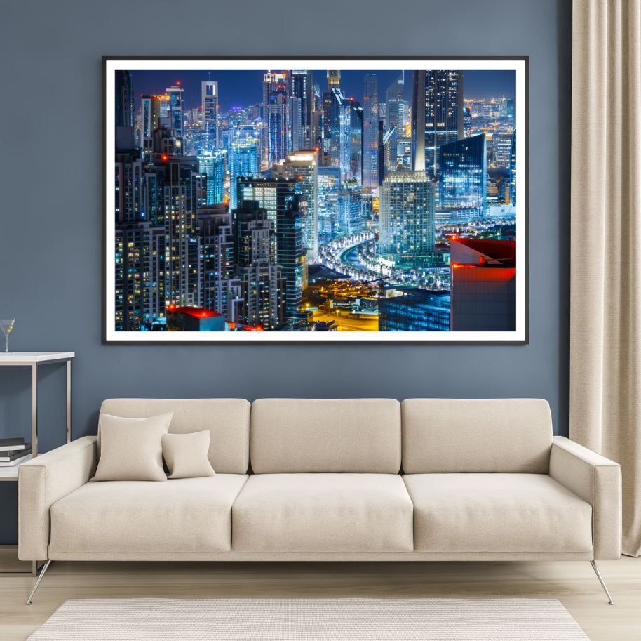 City Night View Photograph Home Decor Premium Quality Poster Print Choose Your Sizes