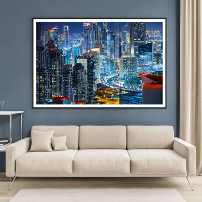 City Night View Photograph Home Decor Premium Quality Poster Print Choose Your Sizes