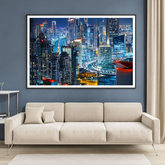 City Night View Photograph Home Decor Premium Quality Poster Print Choose Your Sizes