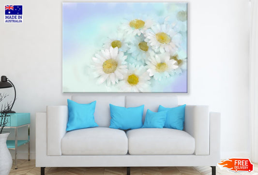 Colorful Flowers Watercolor Paint Print 100% Australian Made