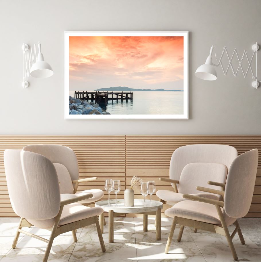 Sea Sunset Scenery Photograph Home Decor Premium Quality Poster Print Choose Your Sizes