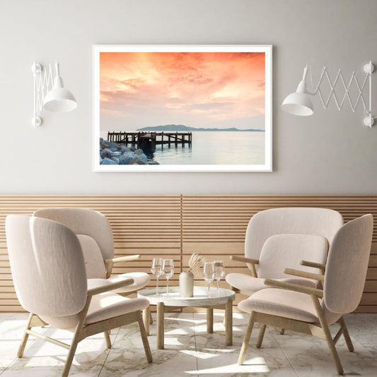 Sea Sunset Scenery Photograph Home Decor Premium Quality Poster Print Choose Your Sizes