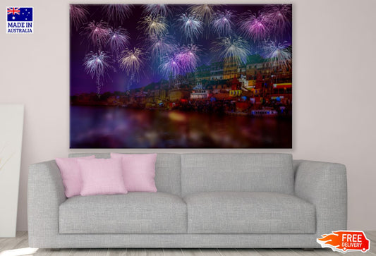 City & Fireworks Photograph Print 100% Australian Made