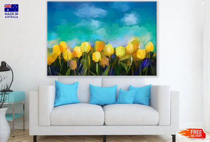 Colorful Flowers Watercolor Paint Print 100% Australian Made