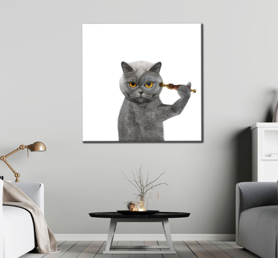 Square Canvas Cat Portrait Photograph High Quality Print 100% Australian Made