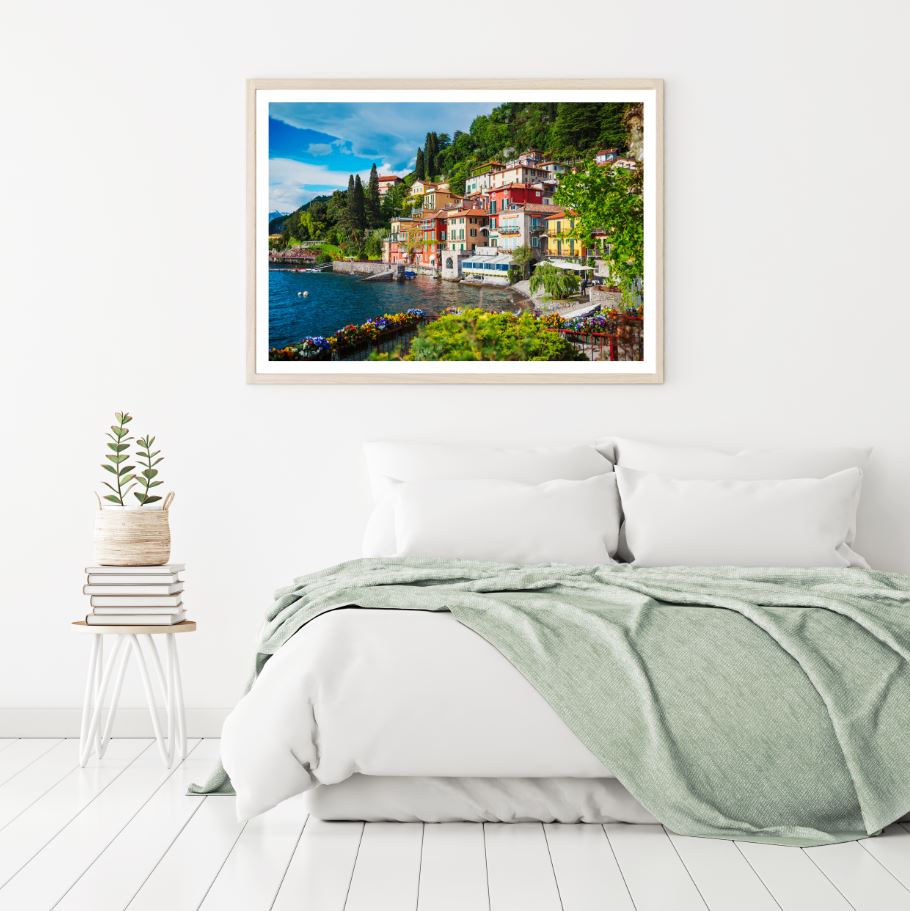 Houses Near Lake Photograph Home Decor Premium Quality Poster Print Choose Your Sizes