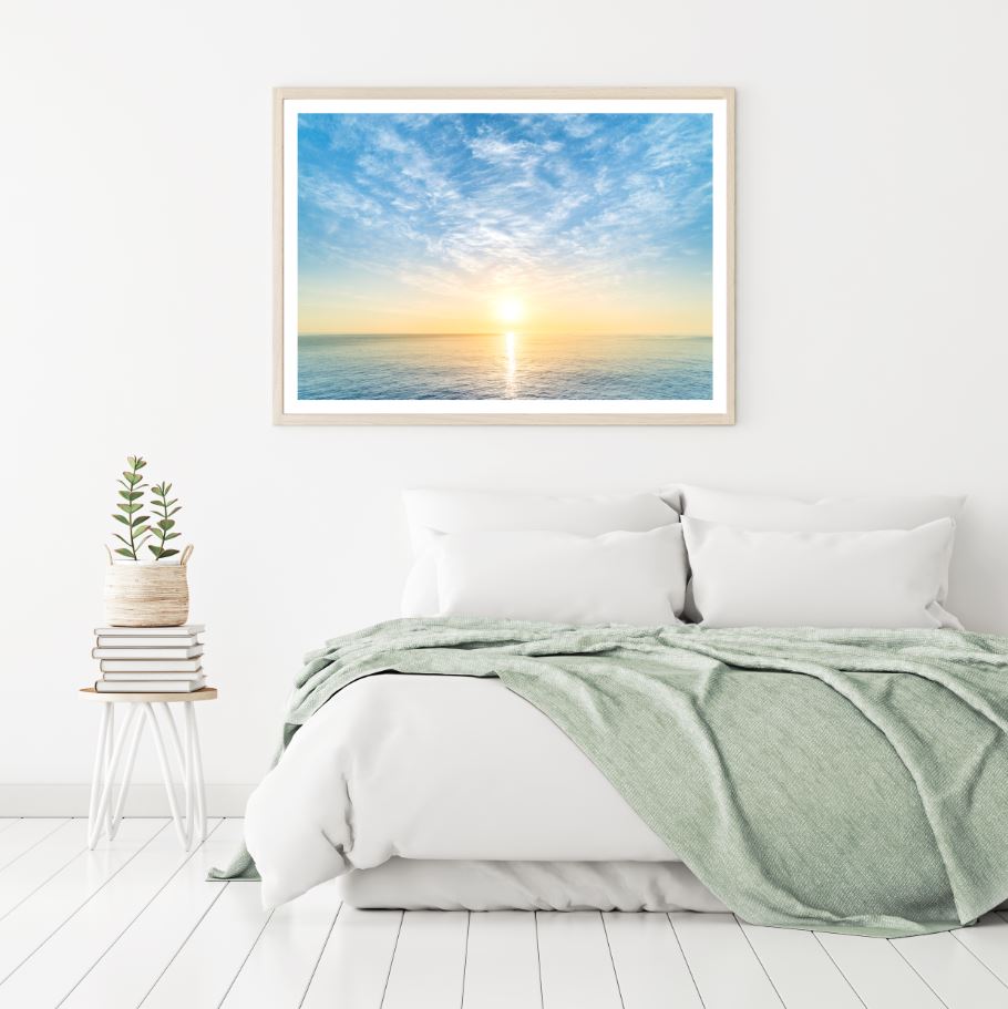 Sea Sunset Scenery Photograph Home Decor Premium Quality Poster Print Choose Your Sizes