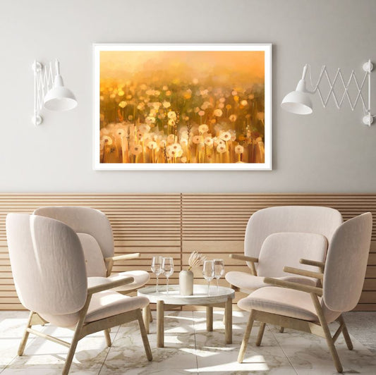 Flower Field Watercolor Painting Home Decor Premium Quality Poster Print Choose Your Sizes